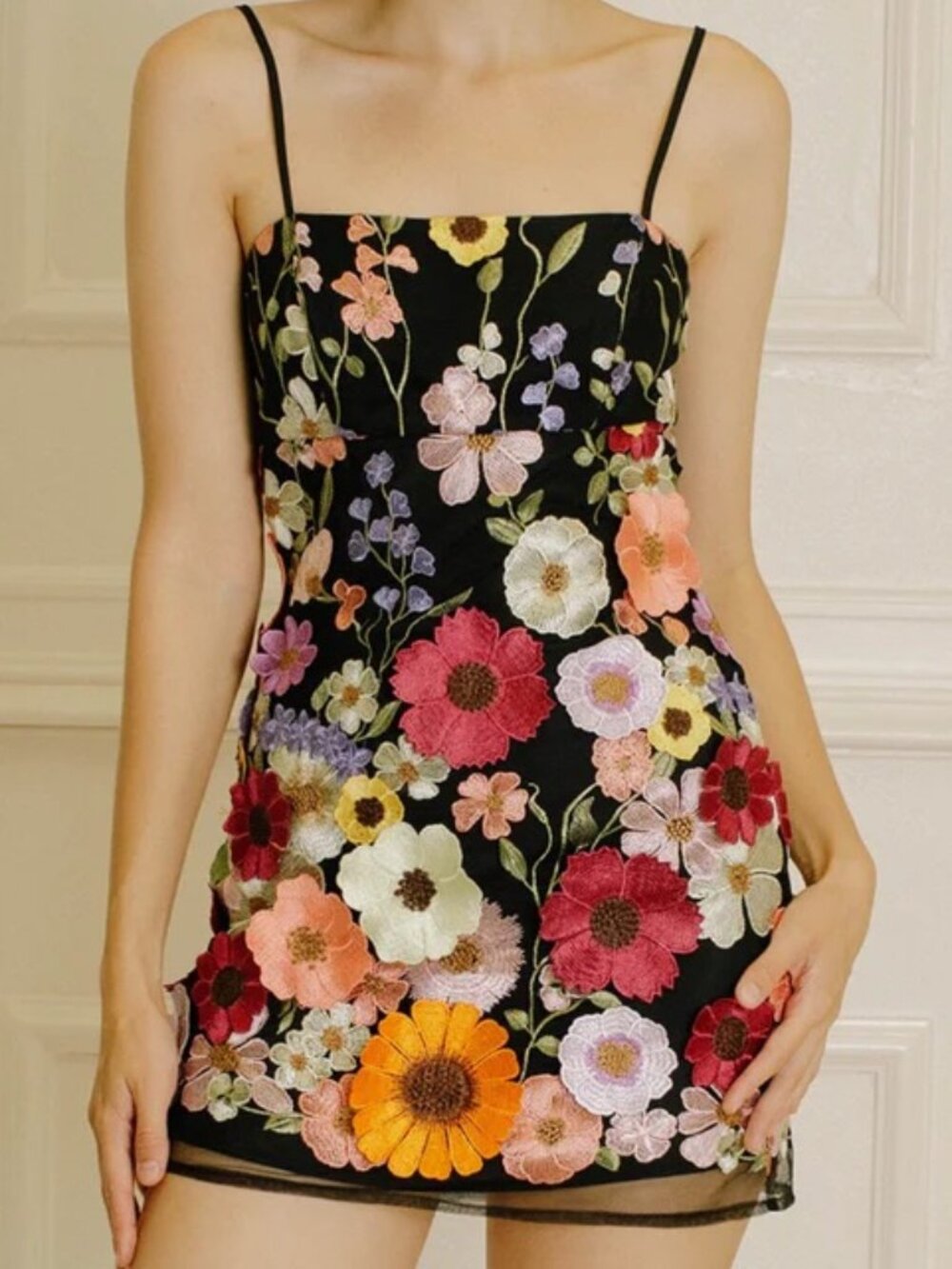 Storia-Black Multi Floral Dress